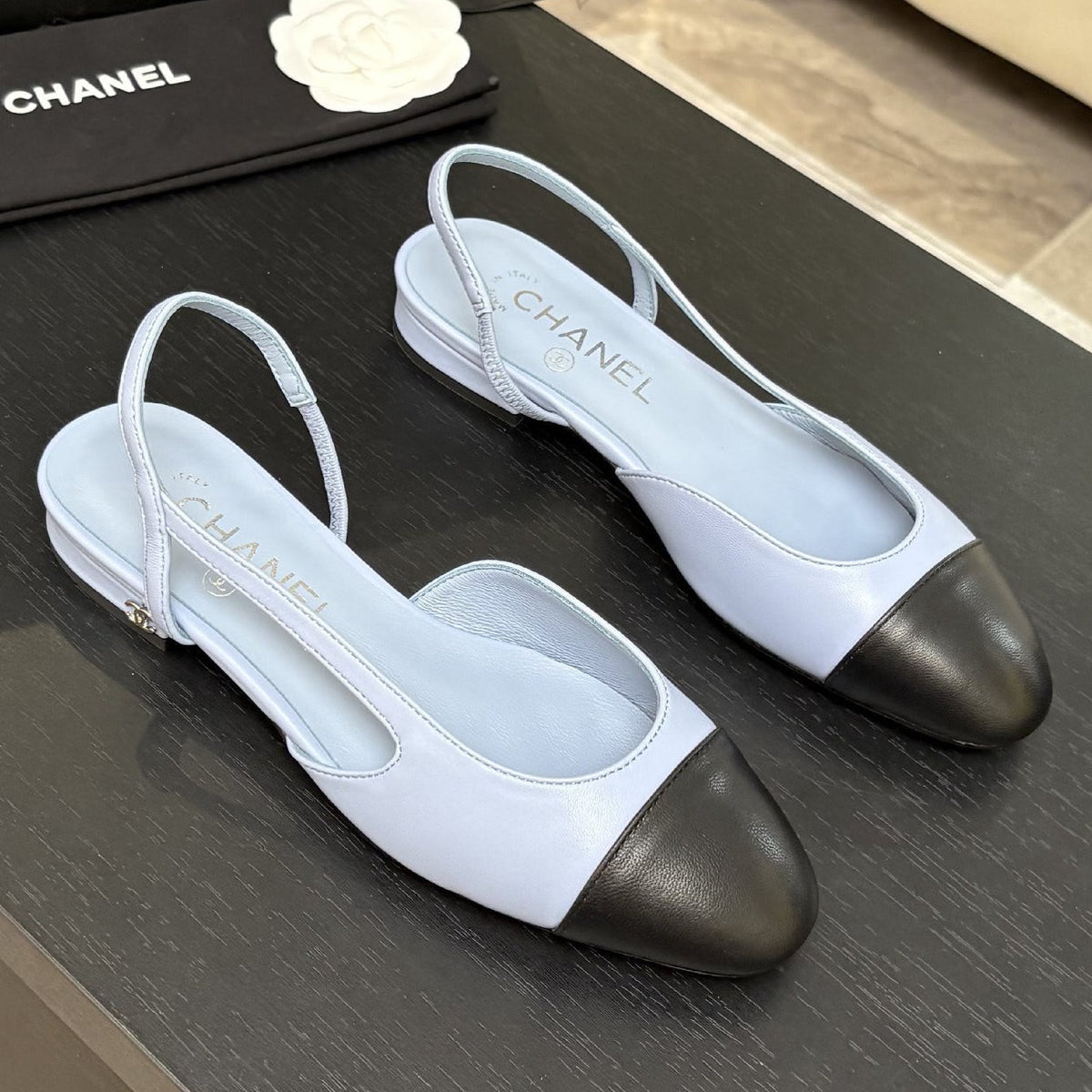 Chanel 2026 Two-Tone Slingback 2.0cm Cowhide 168114