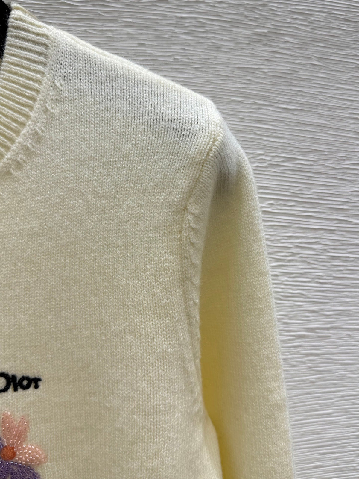 CD 26FW Floral Embroidered Crewneck Knit Sweater Wool 313328