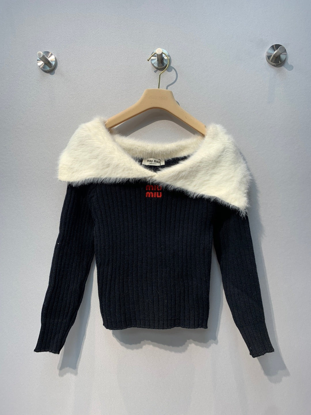 Miumiu 2026 Off The Shoulder Sweater Knit 421182