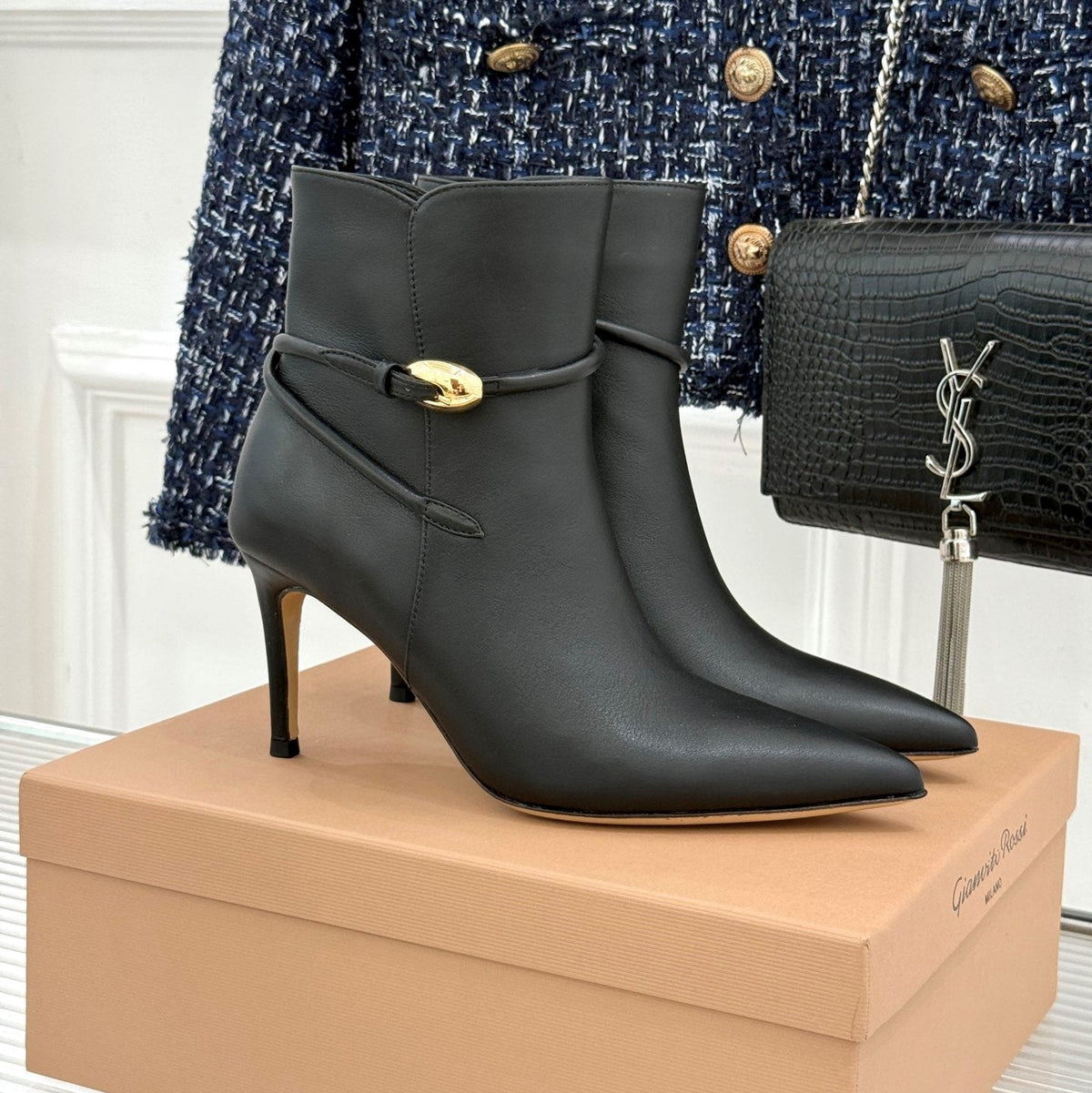 GR 26s Jungle Mamba Booties 8cm Black Leather 175081
