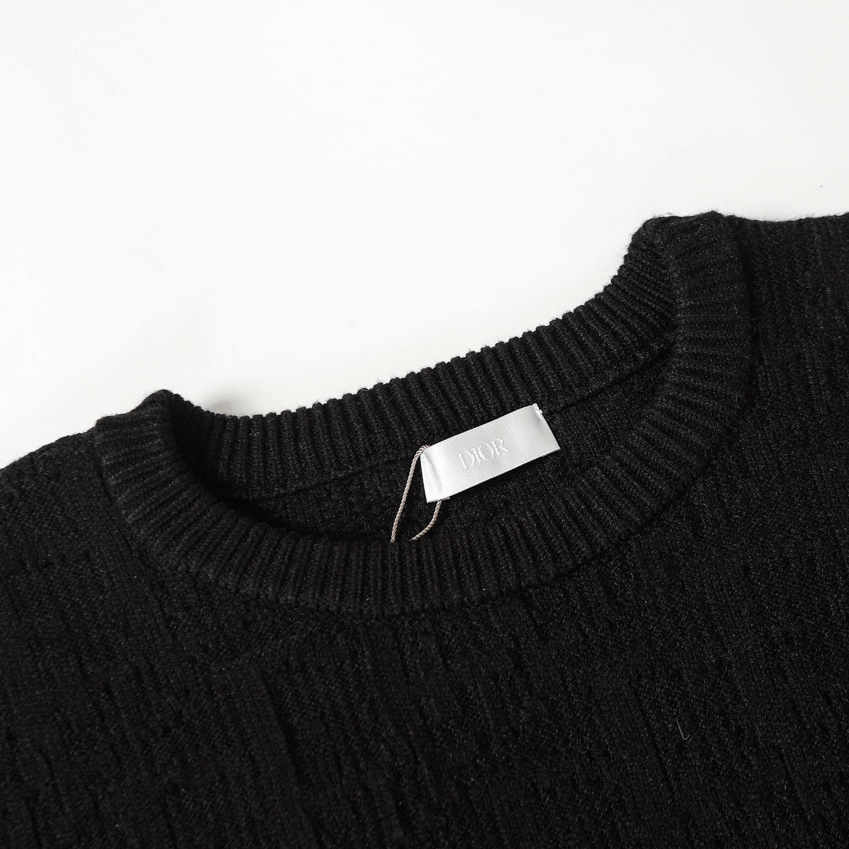 Dior 26s Crewneck Sweater Black Dior Oblique Jacquard Wool Men