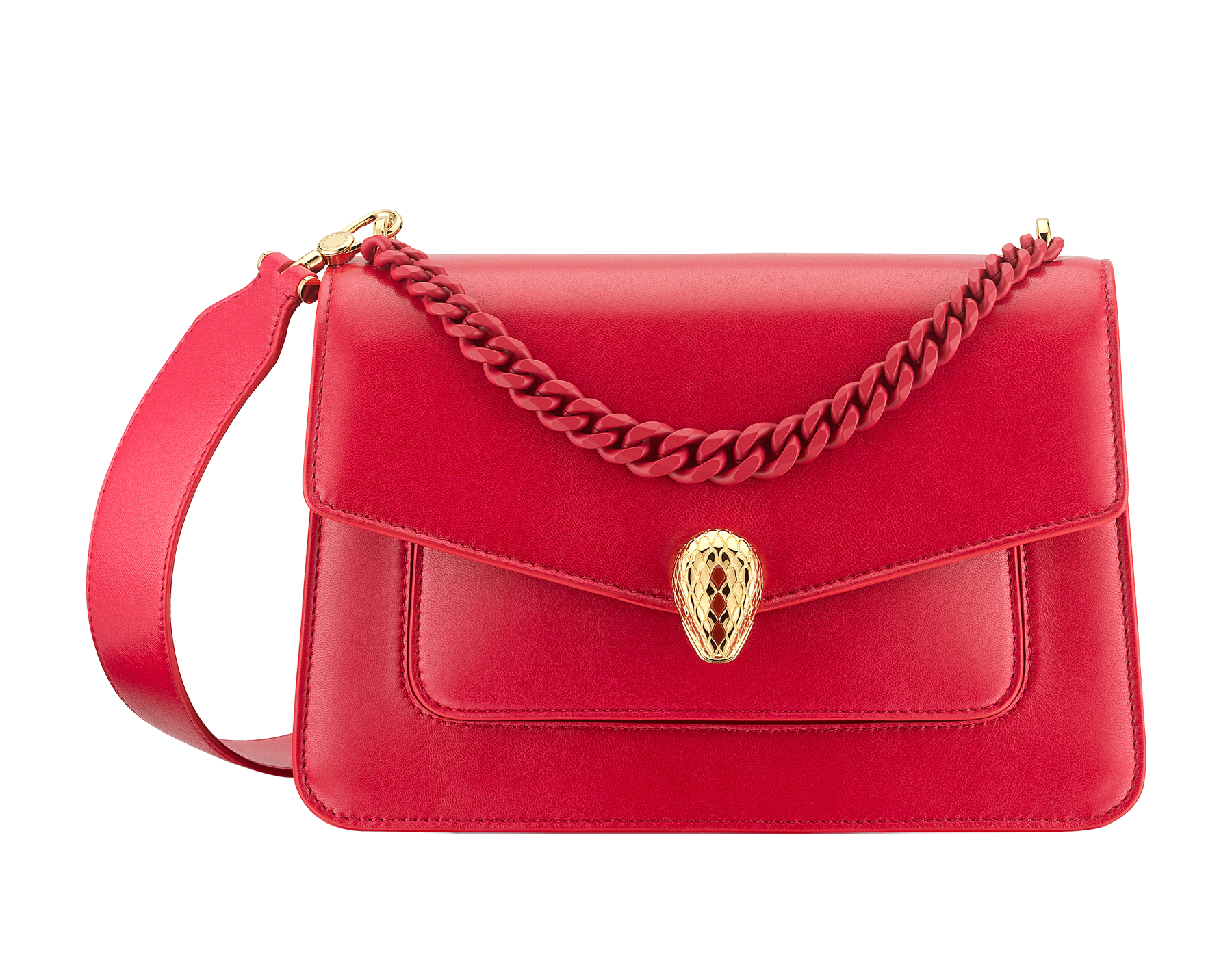 BVL Serpenti Forever Crossbody Bag 20cm Red Cowhide GHW 188659