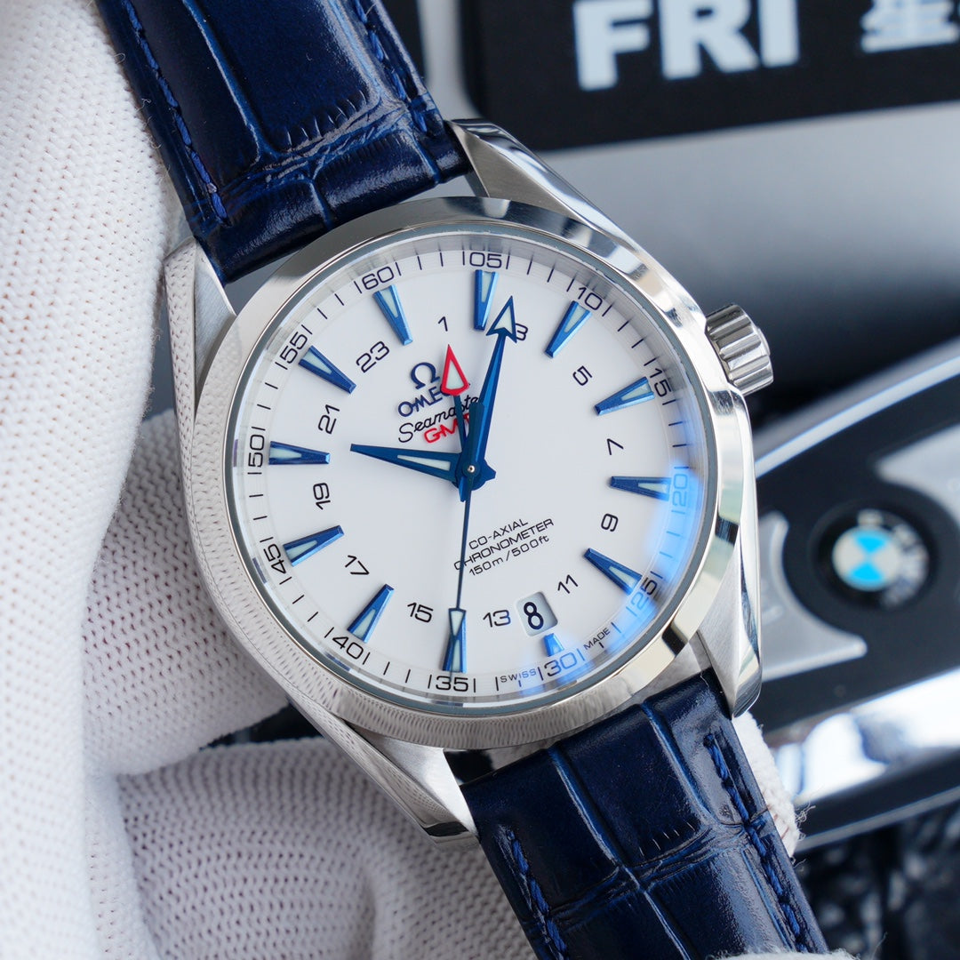 SEAMASTER AQUA TERRA 150M CO-AXIAL GMT LEATHER STRAP
