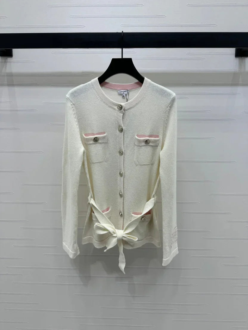 CHANEL DOUBLE-POCKET KNIT LONG SLEEVE CARDIGAN STYLE 289