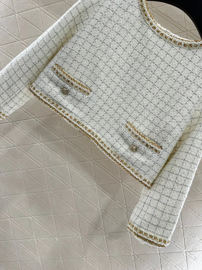 CHANEL BUTTON-BACK DRESS TOP STYLE 286