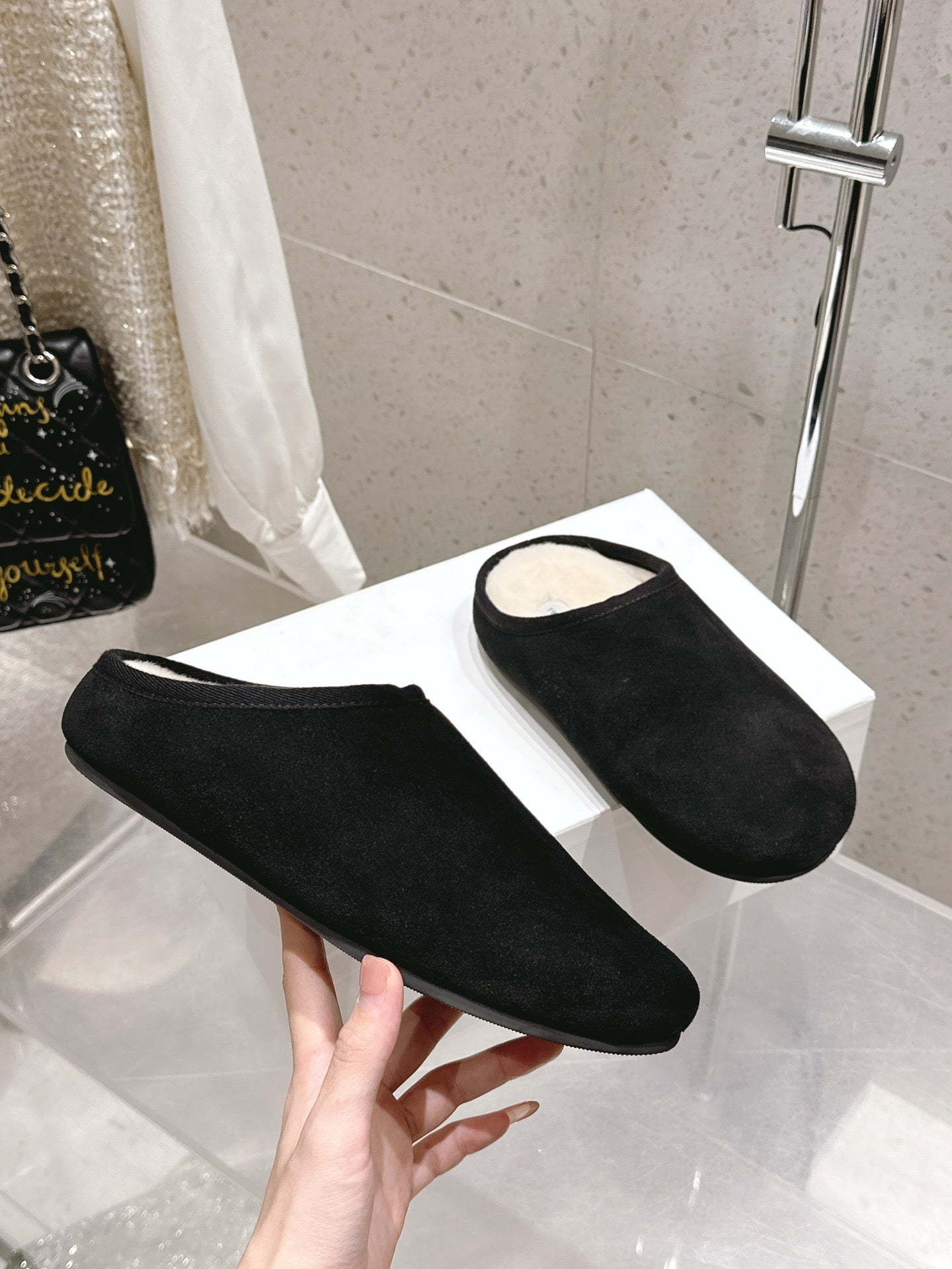 The Row Sandal Black Suede 334158