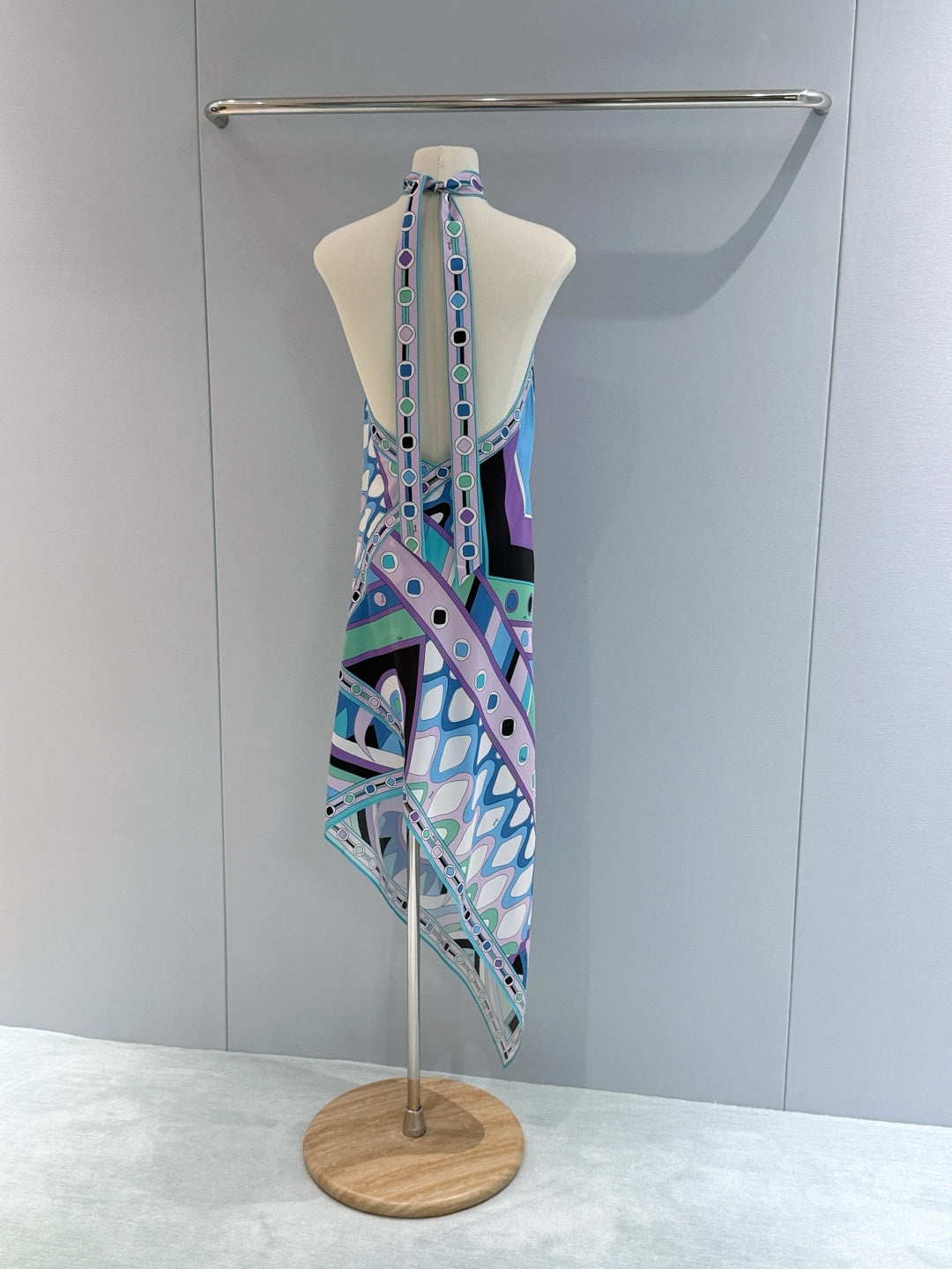 Pucci Vivara Silk Dress Blue 322231