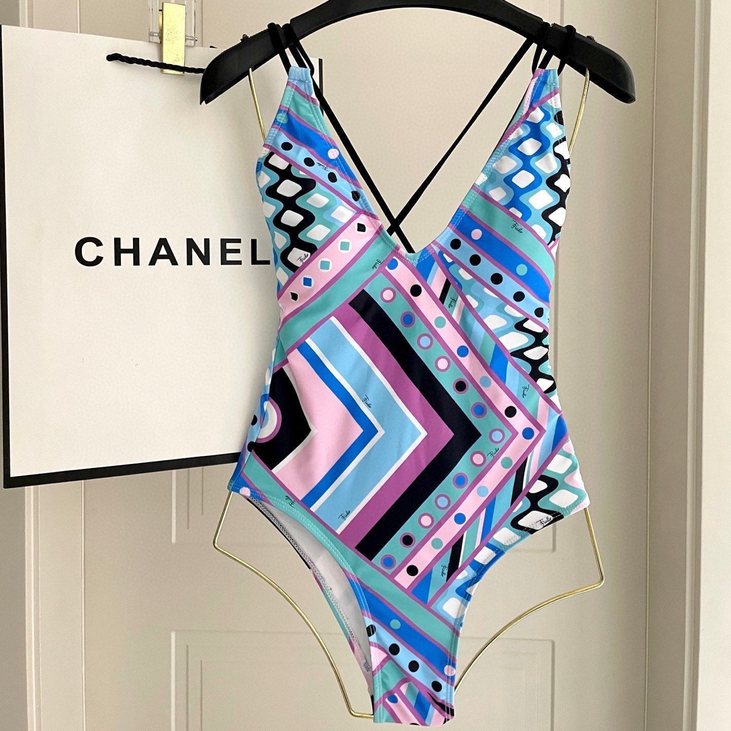 Pucci One-Piece Swimsuit Cotton Blend 882391