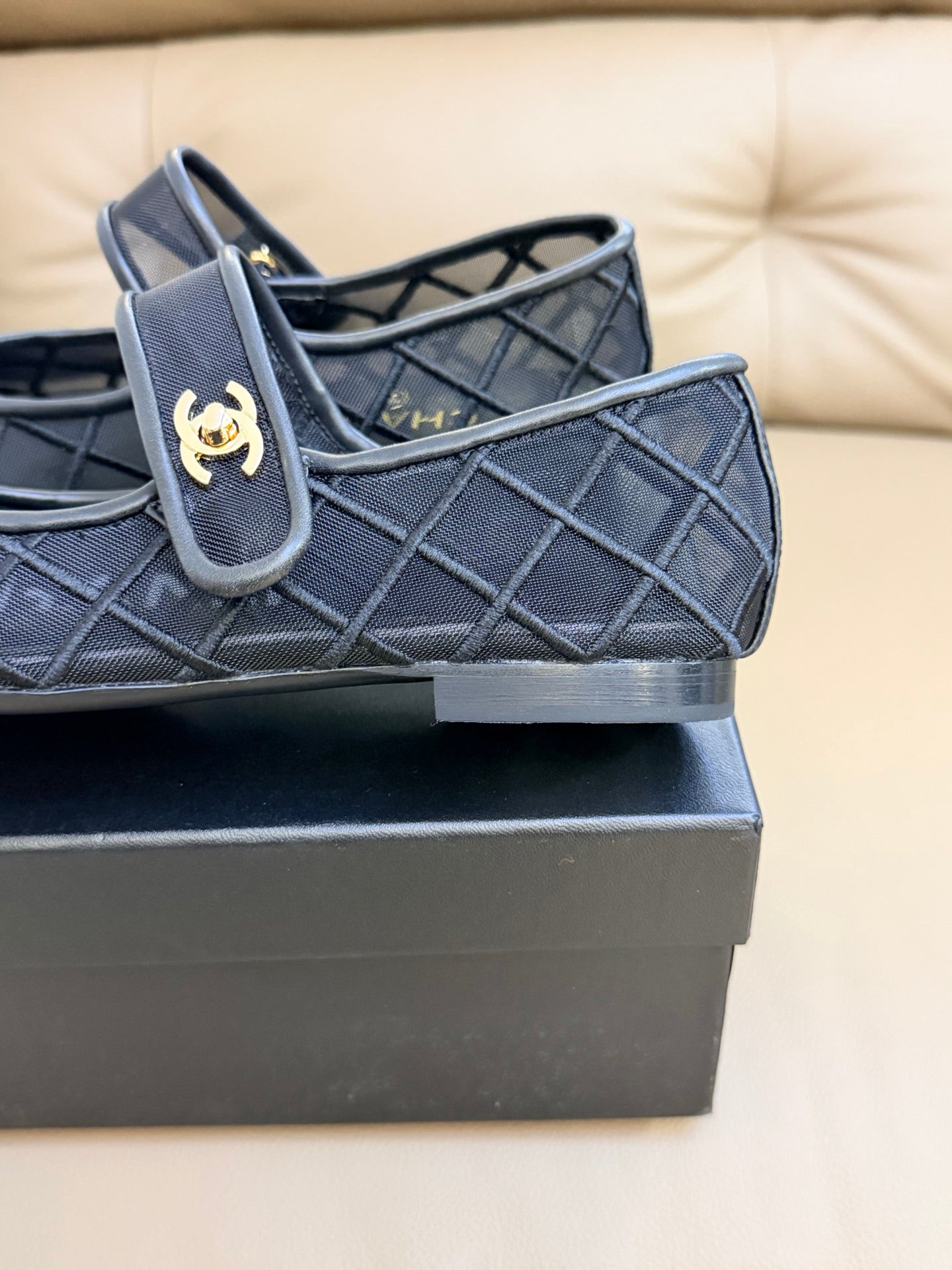 CC Coco Beach 2026 Mesh Mary Jane Black Cowhide 888706