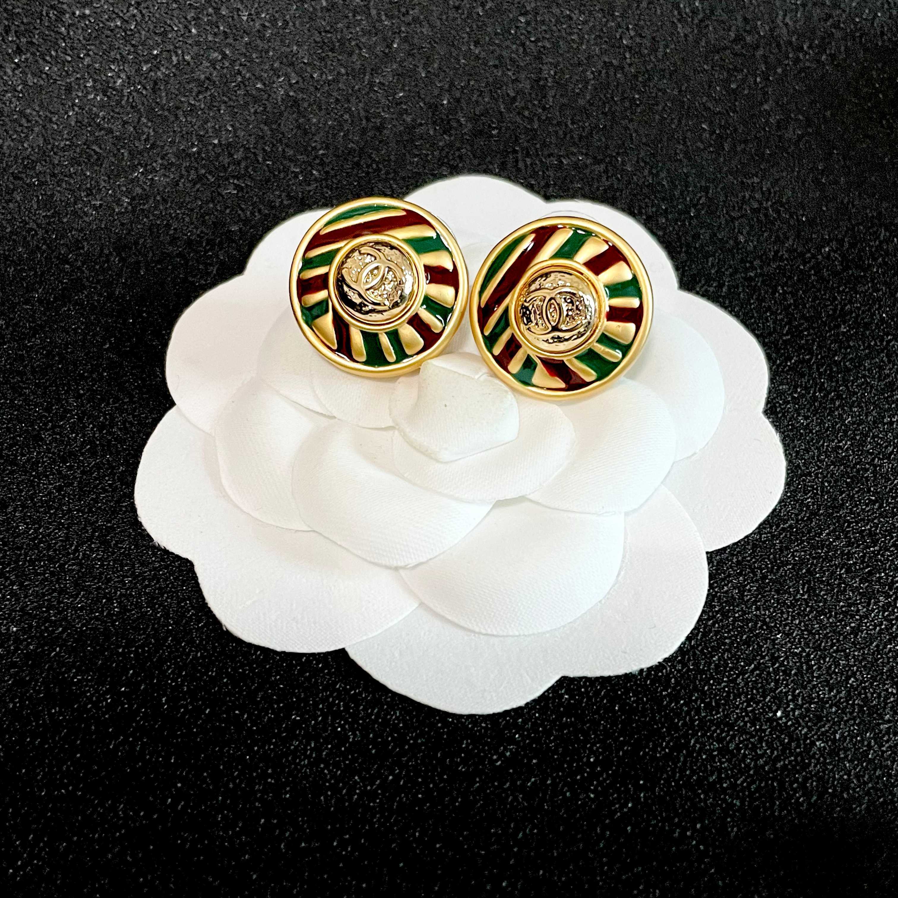 CC Sunburst Stud Earrings Multicolor 65968