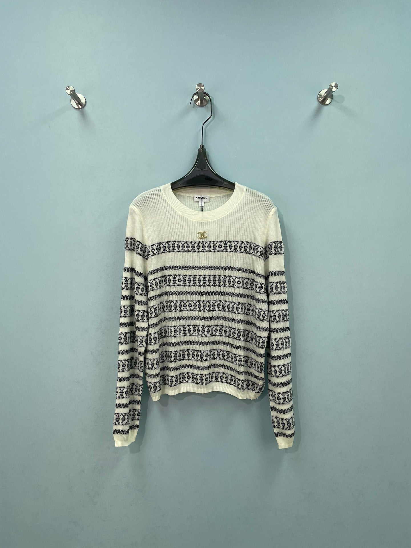CC Geometric Crewneck Sweater Wool 747518
