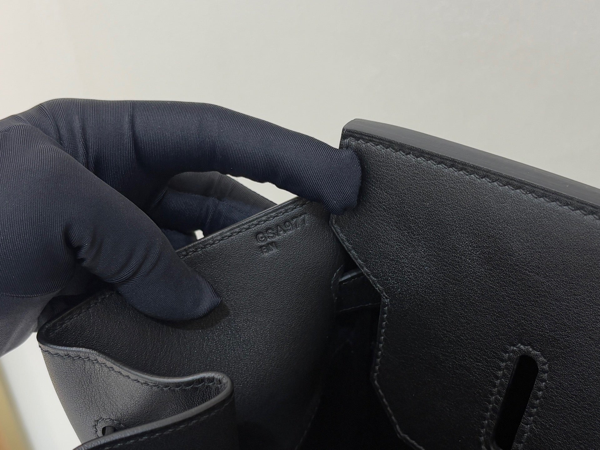 HM Rock HAC Birkin 40CM Handbag Black Swift