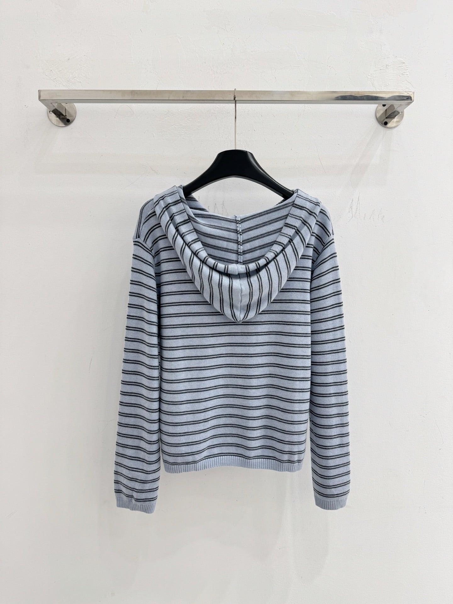 Miu Striped Hooded Cardigan Wool 801959