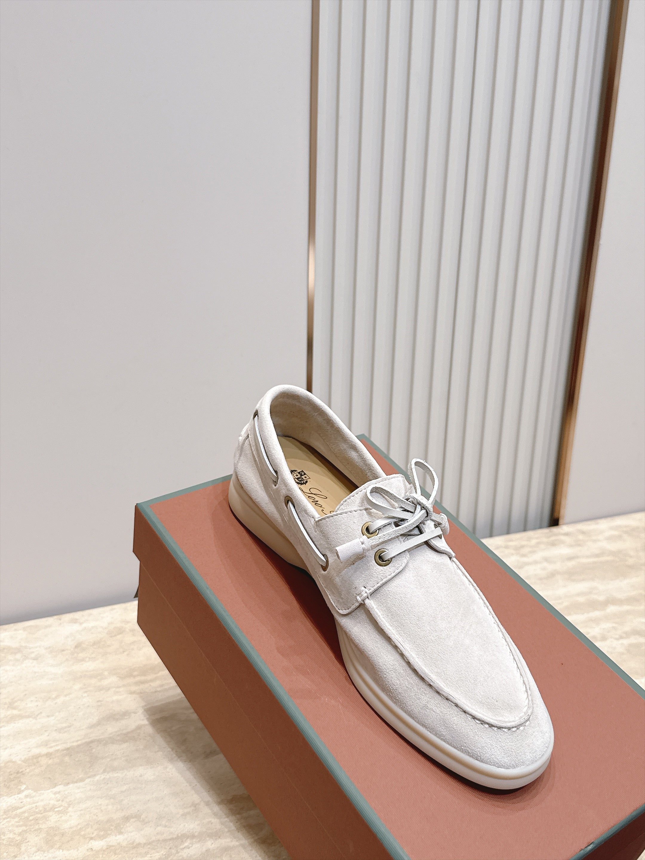 LP Sea-Sail Walk Boat Shoes Light Grey Suede 954502