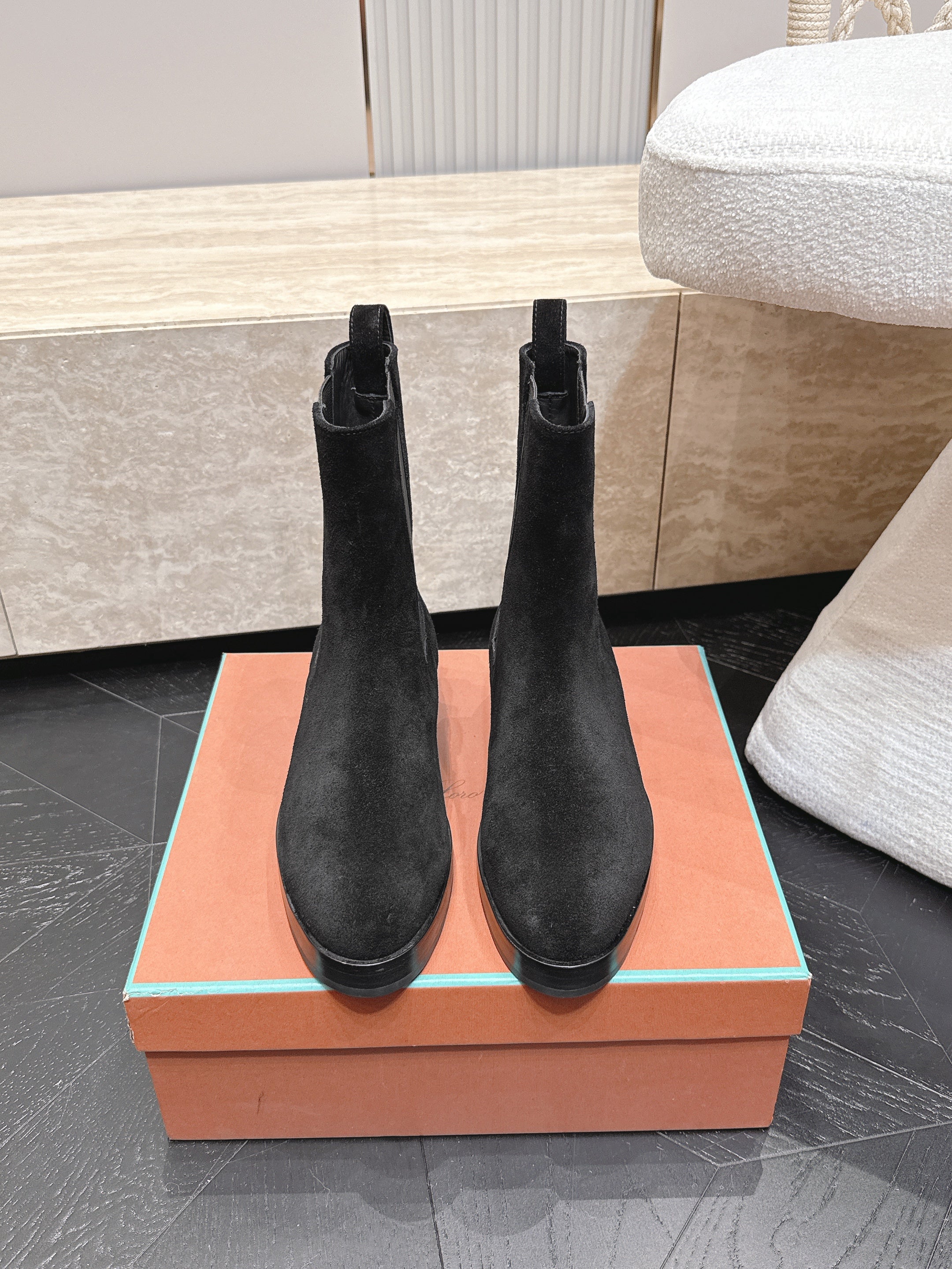 LP Chelsea Boots 3.5CM Black Suede 954491