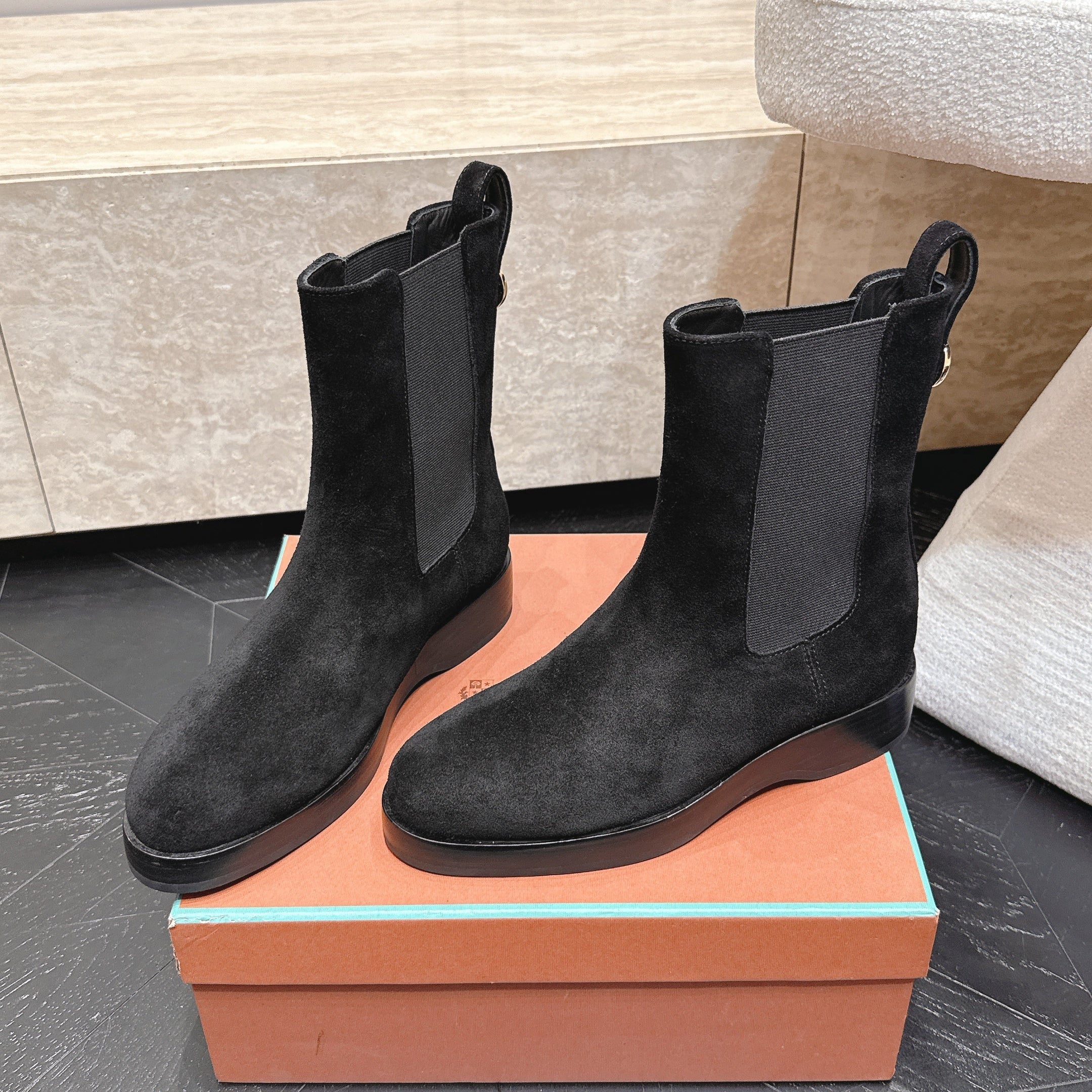 LP Chelsea Boots 3.5CM Black Suede 954491