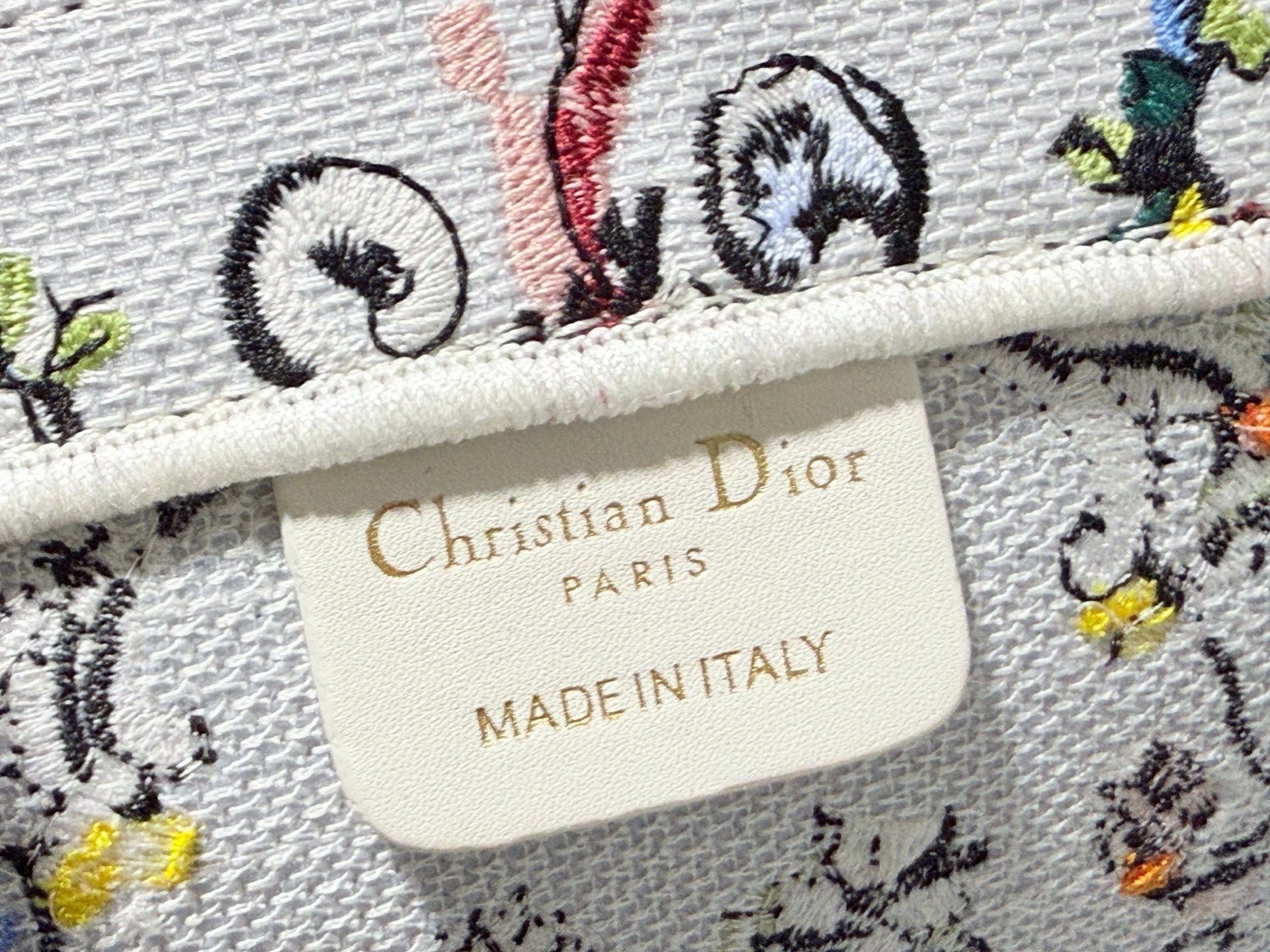 CD Book Tote Floral Embroidery Canvas 164660