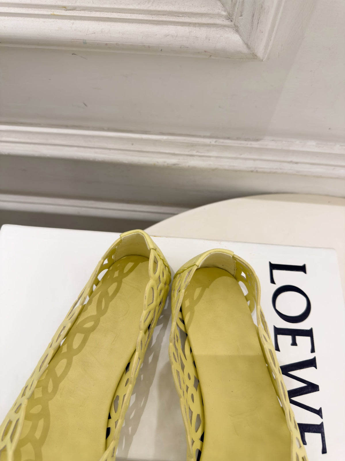 LW 26S Origami Slingback Pumps 4.5cm White Leather 111583