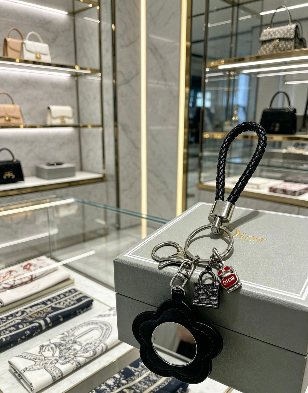 Dior Flower And Bag Charm