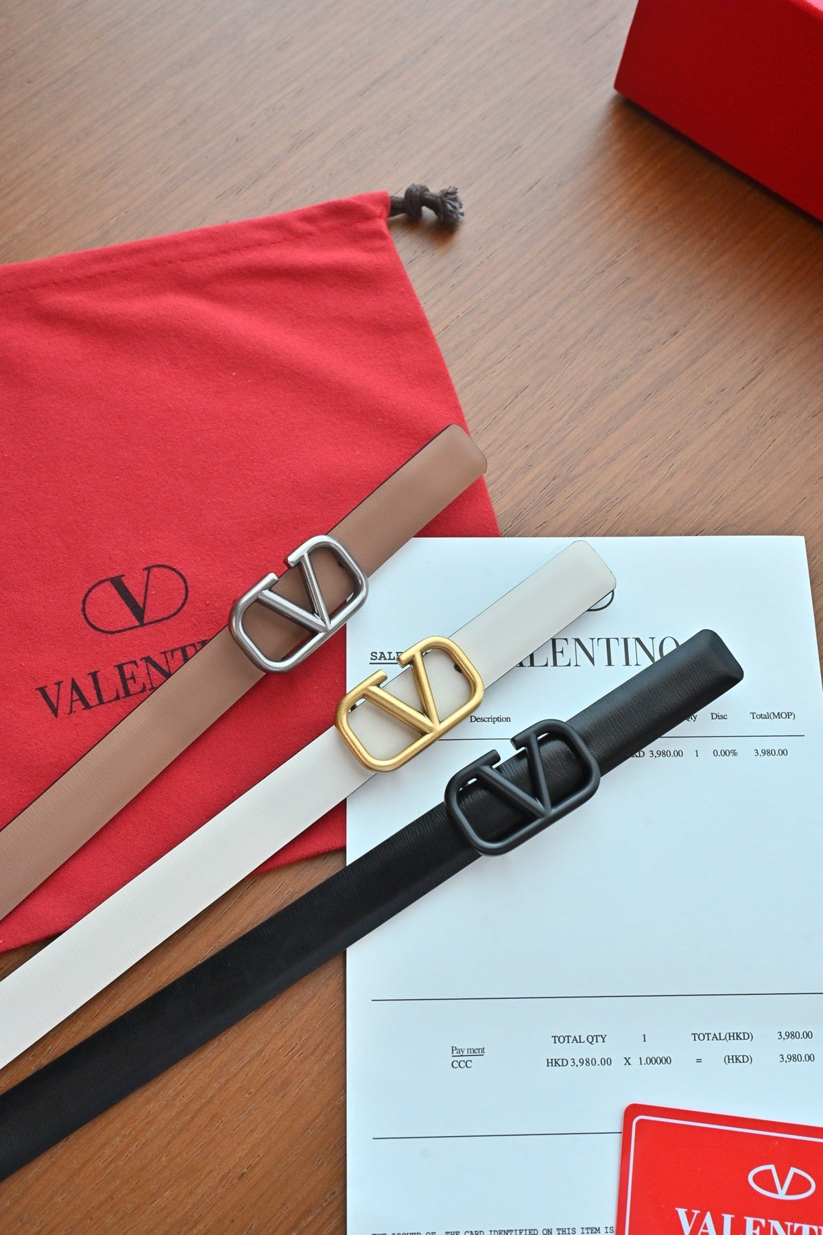 Valentino VLogo Signature Belt 2.0cm Cowhide 219545