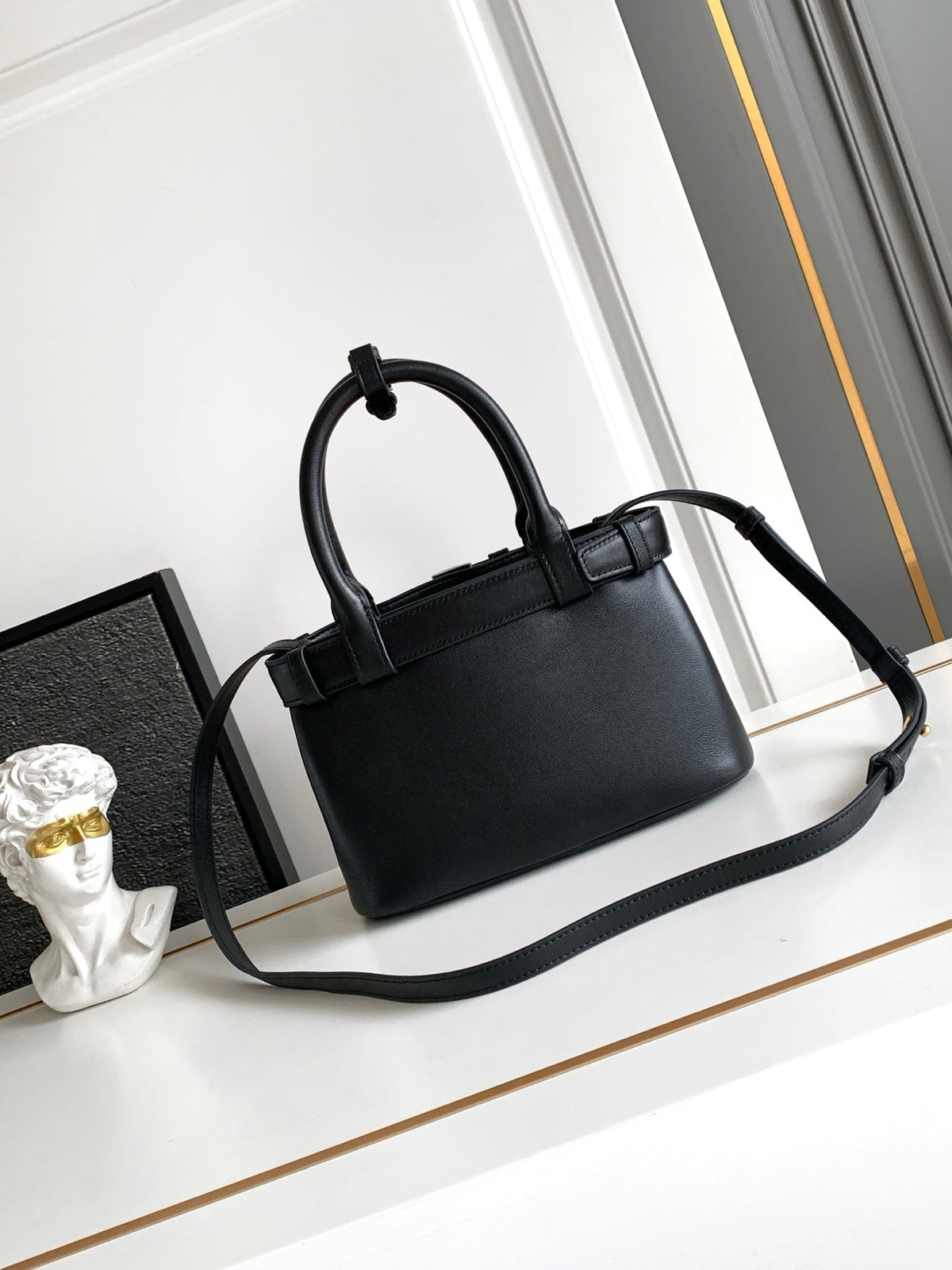 Prada 2026 Buckle Small Bag 22cm Leather