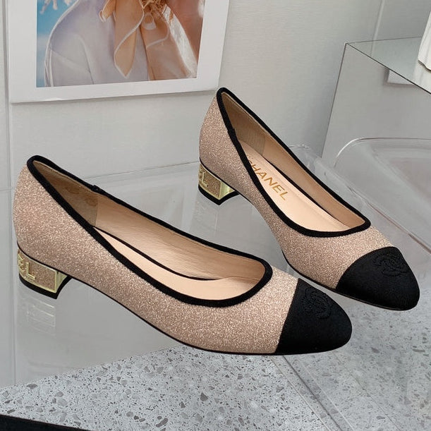 Chanel 2026 Pumps 30mm Glitter Fabric 162123