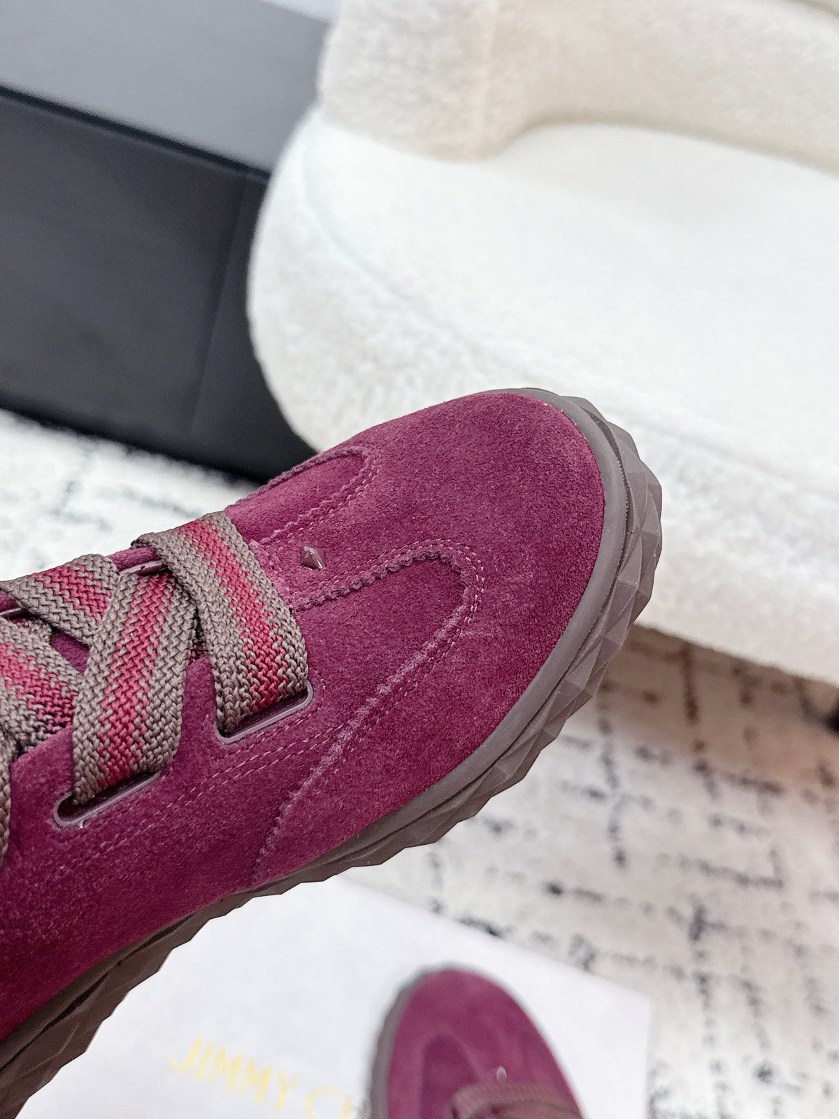 Jimmy Choo 26S Sneakers Dark Red Suede 492165