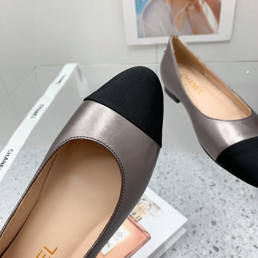 Chanel 2026 Cap Toe Ballet Flat Calfskin 162176