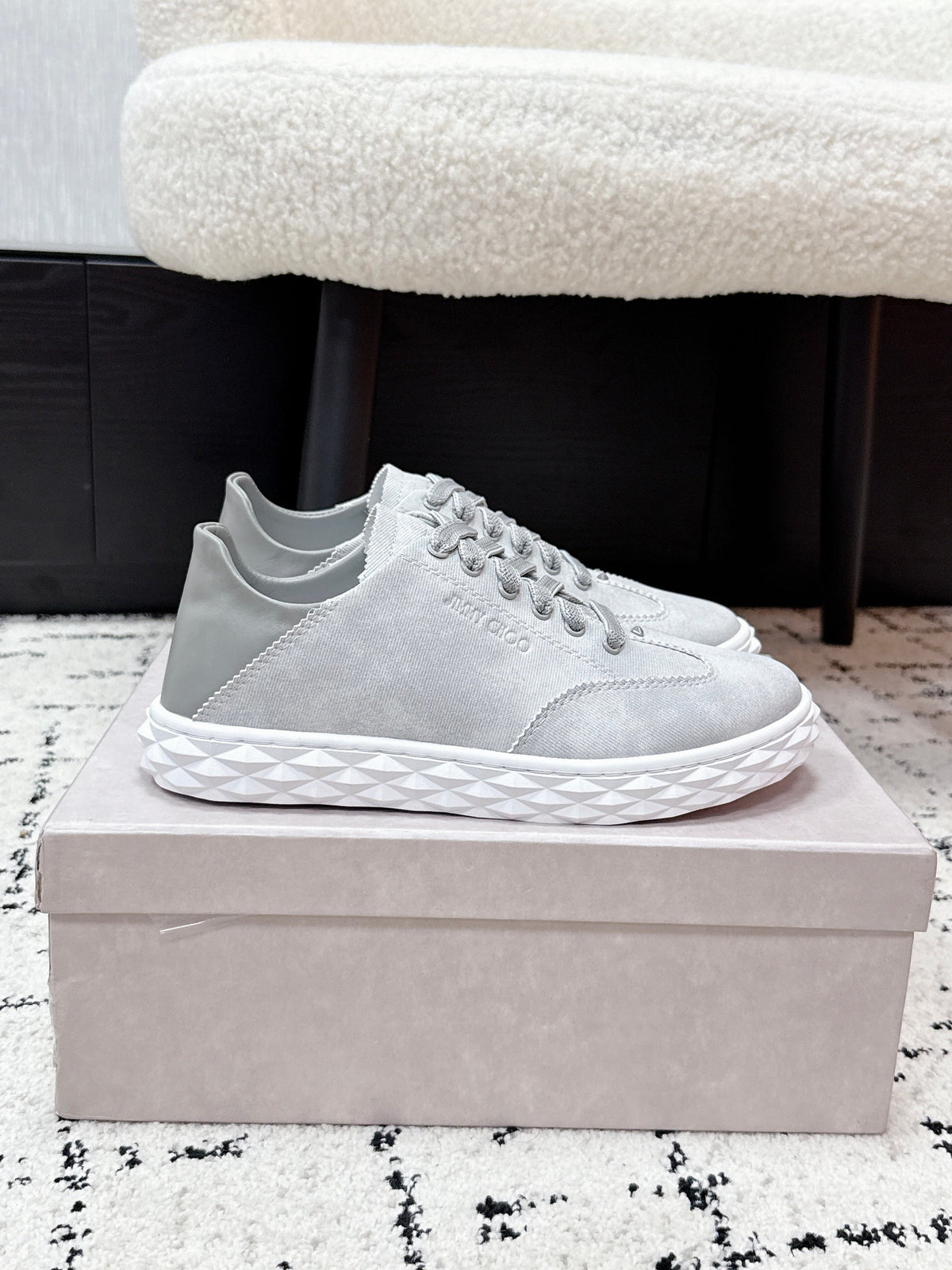 Jimmy Choo 26S Sneakers Grey Suede 831492