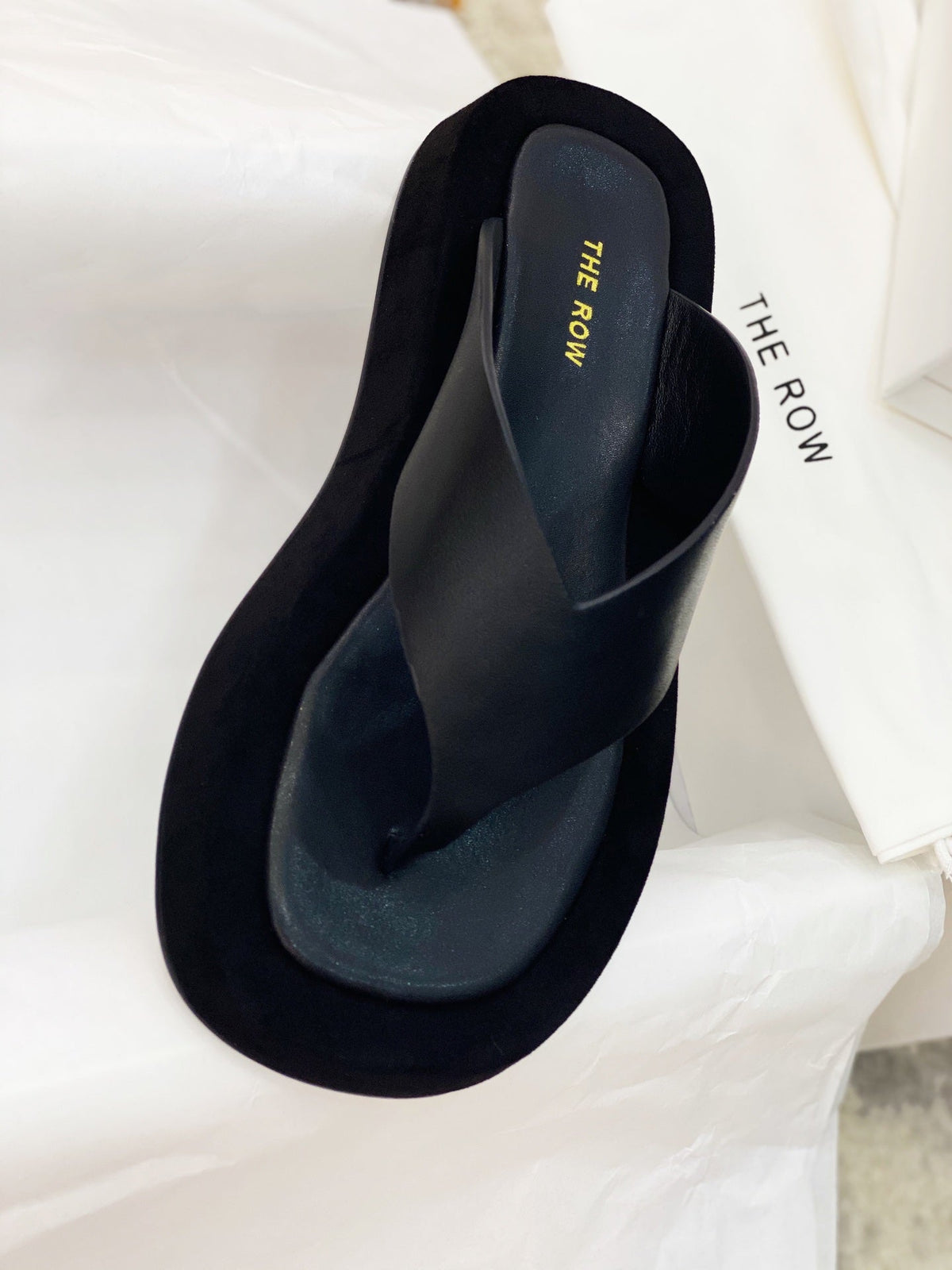 The Row 26s Ginza Sandals Black Smooth Leather 156123