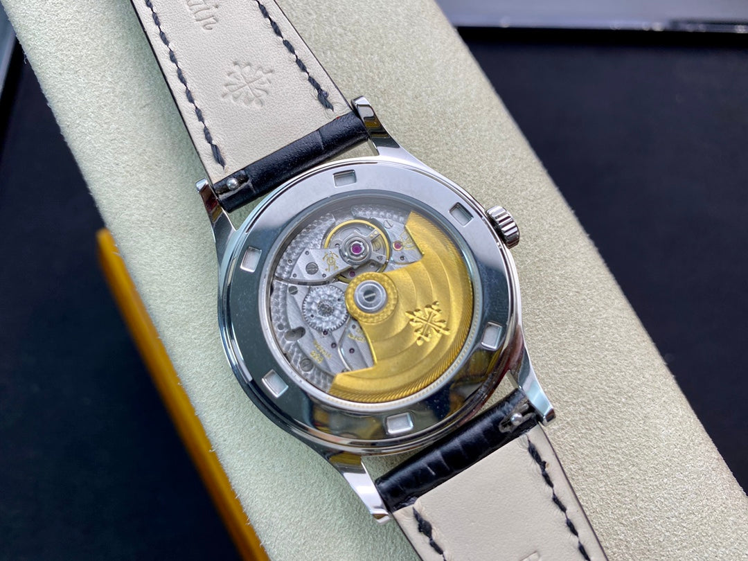 PATEK Calatrava 38mm Black Dial Leather