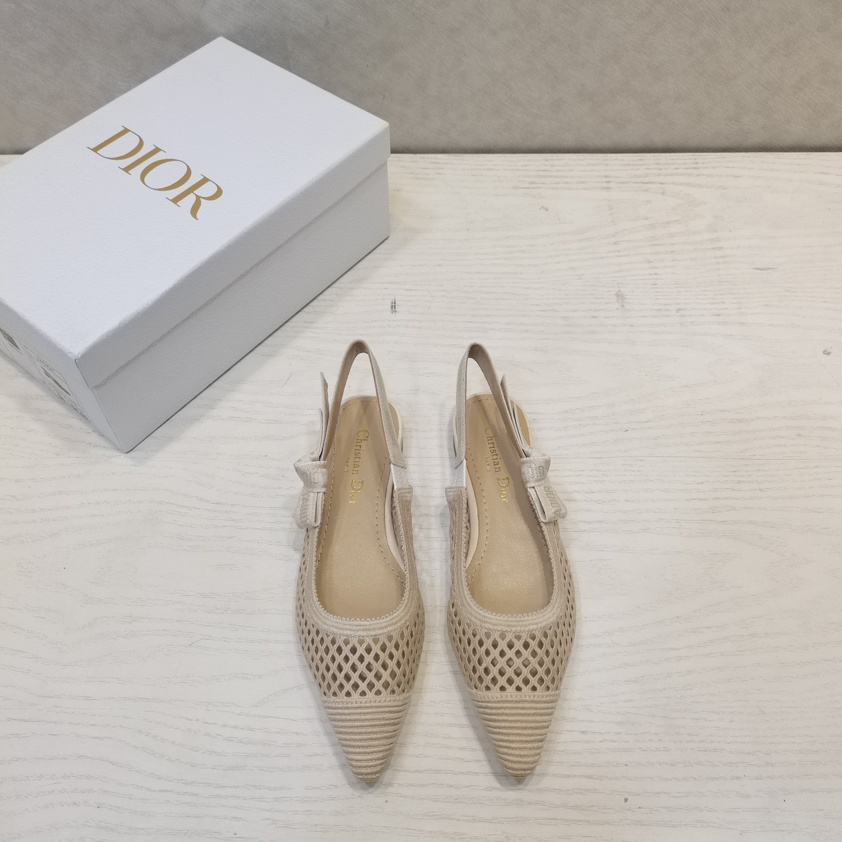 CD 25 J'Adior Slingback Flat Mesh and Fabric 237886