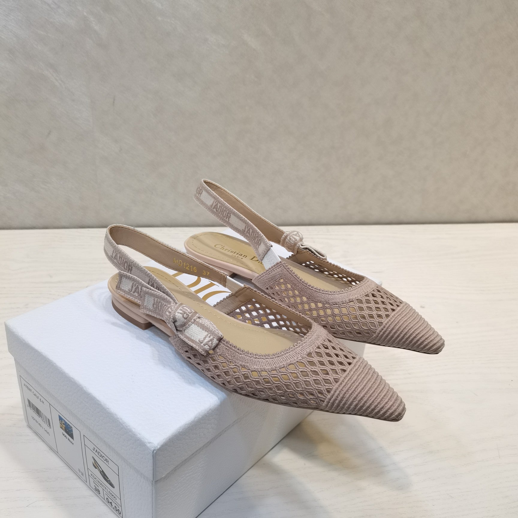 CD 25 J'Adior Slingback Flat Mesh and Fabric 237886