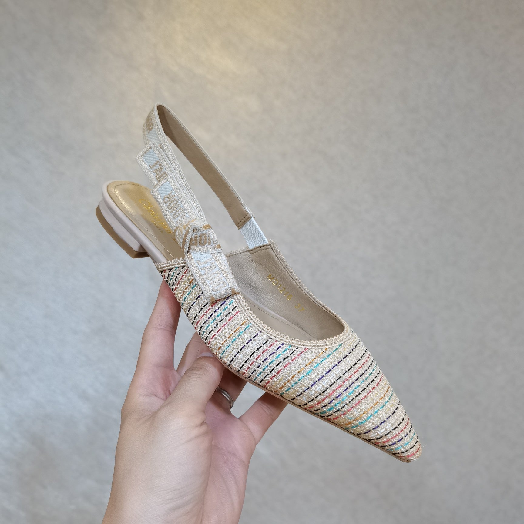 CD 25 J'Adior Slingback Flat Mesh and Fabric 237886