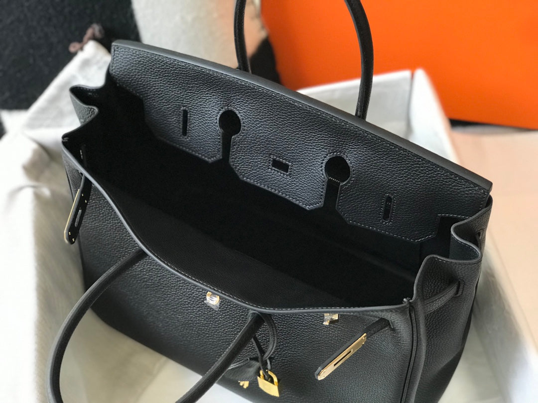 HM BIRKIN 35CM BAG BLACK TOGO GOLD HARDWARE