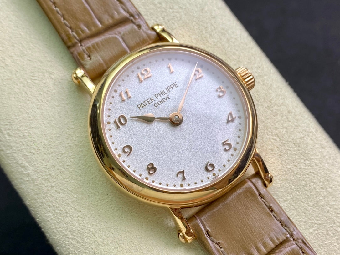 PATEK Calatrava 34.6mm Gold White Dial
