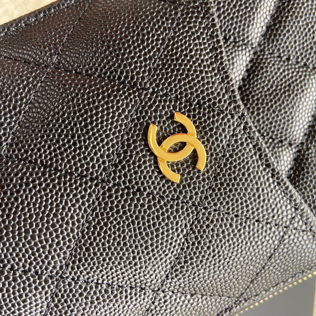 CC Classic Phone Pouch Black Caviar GHW 229654