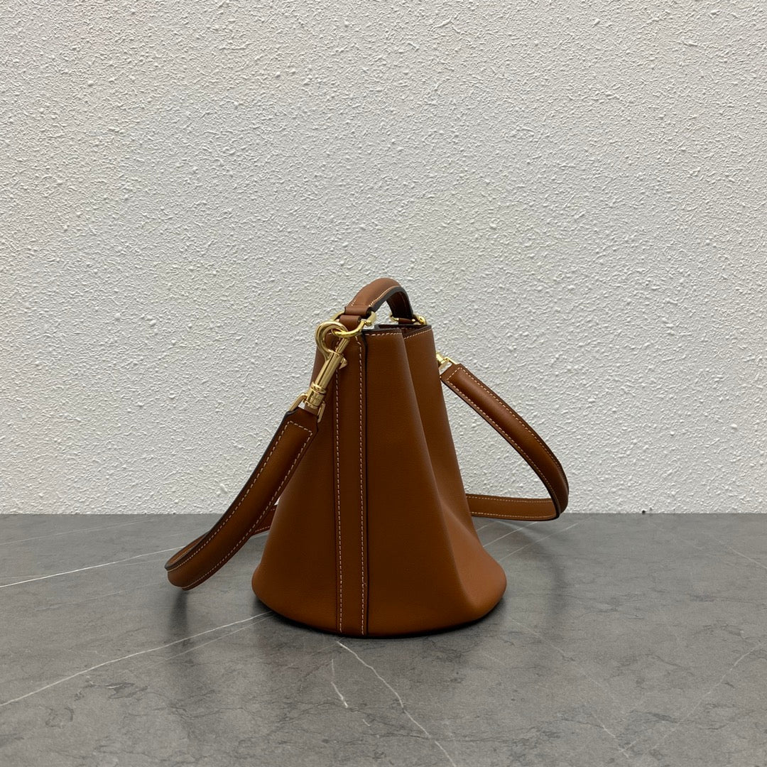 Celine Teen Bucket 16 Bag Brown Calfskin