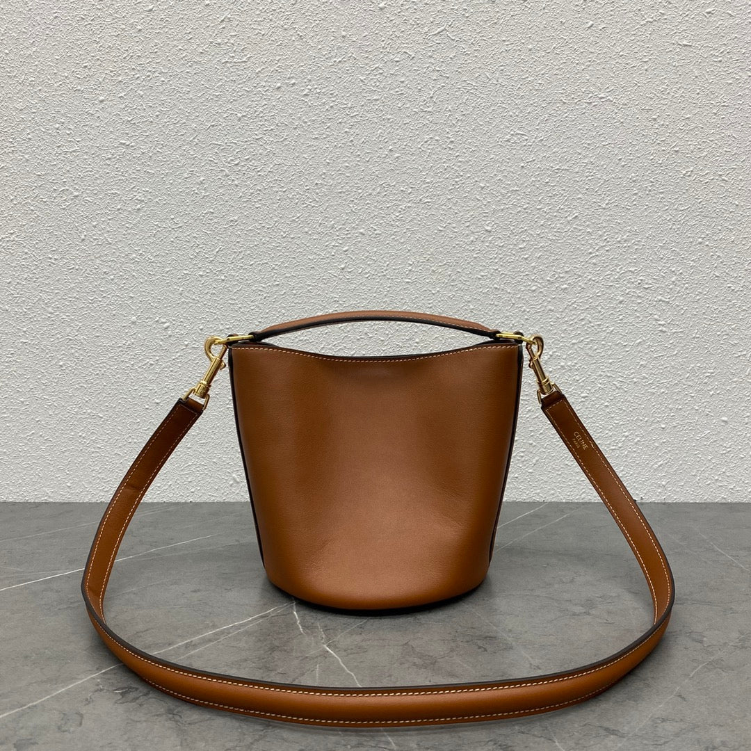 Celine Teen Bucket 16 Bag Brown Calfskin