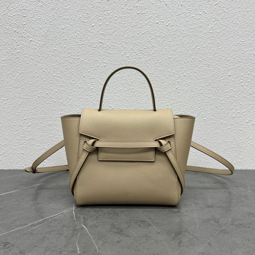Celine Nano Belt Bag Beige Grain Leather