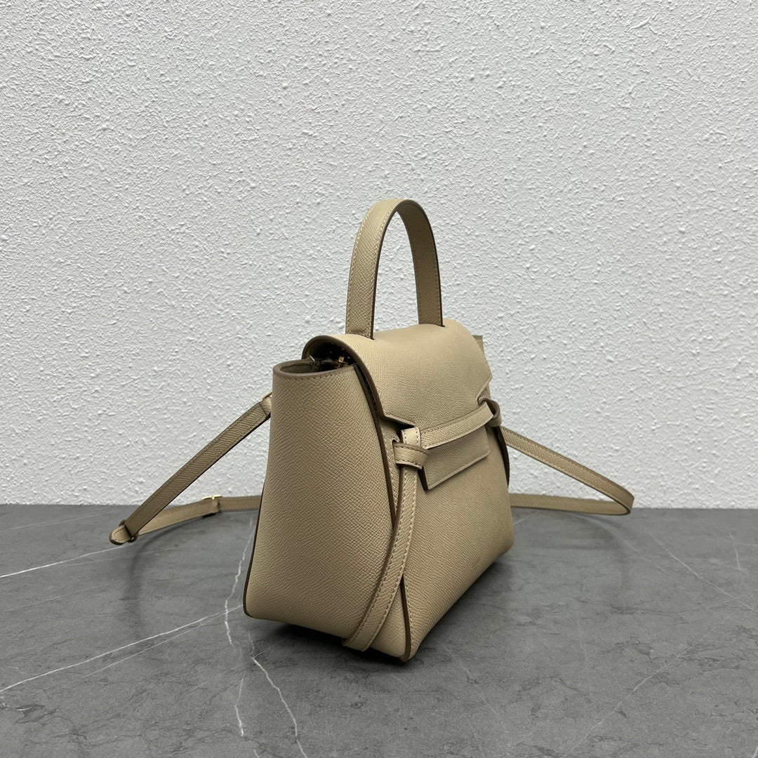 Celine Nano Belt Bag Beige Grain Leather