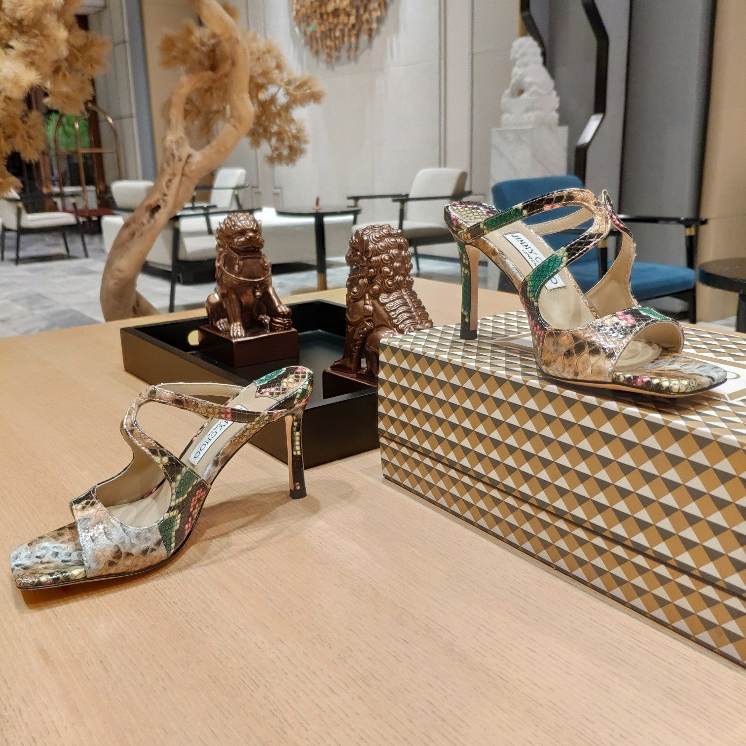 Jimmy 25 Anise 85 Multicolor Snake Skin 240073