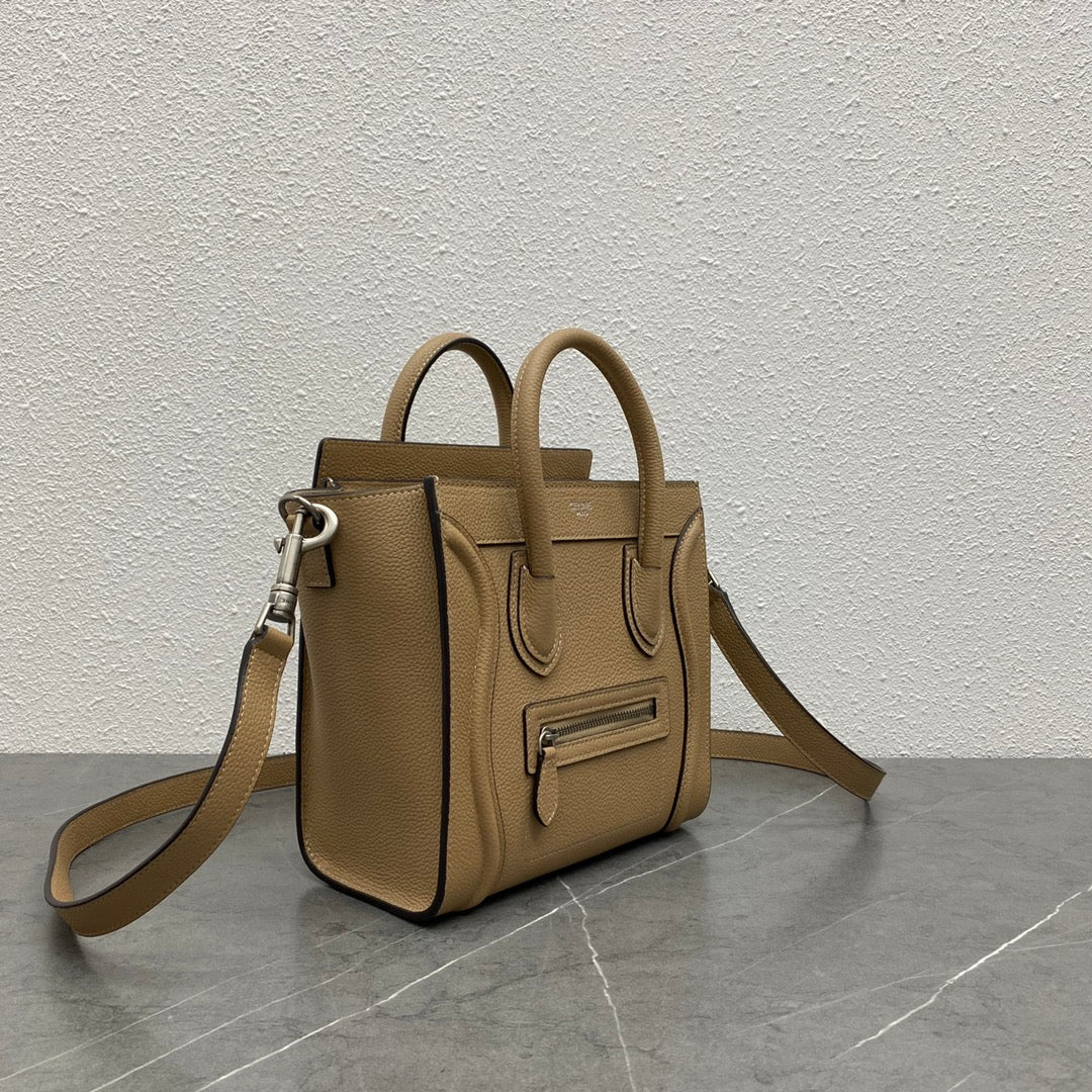 Celine Luggage Nano Bag 20cm Brown Cowhide