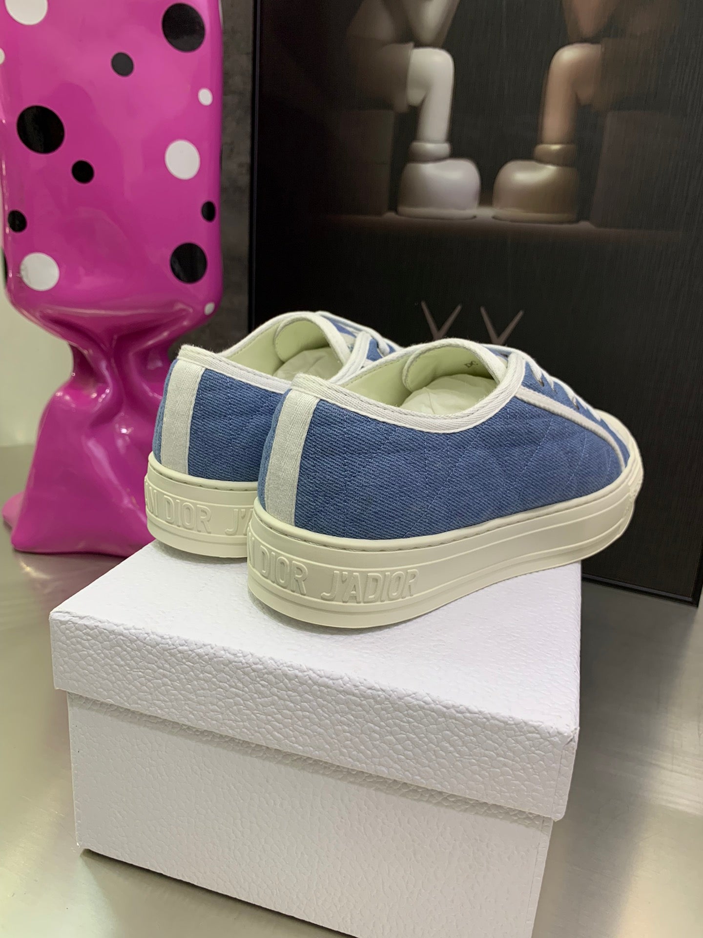CD 26s Walk'n'Dior Sneaker Blue Cream Cotton 966654