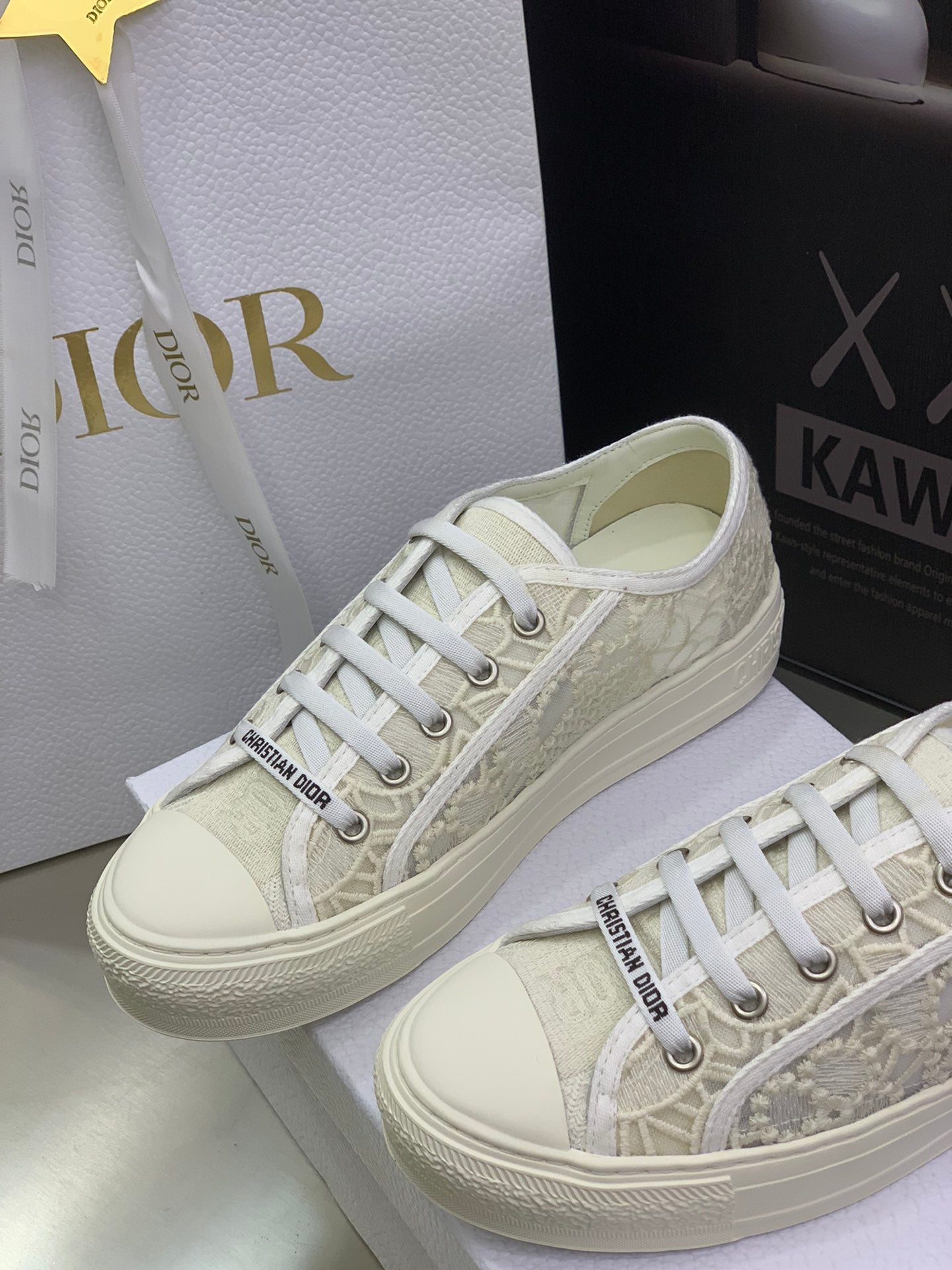 CD 26s Walk'n'Dior Sneaker Cream Cotton 966659