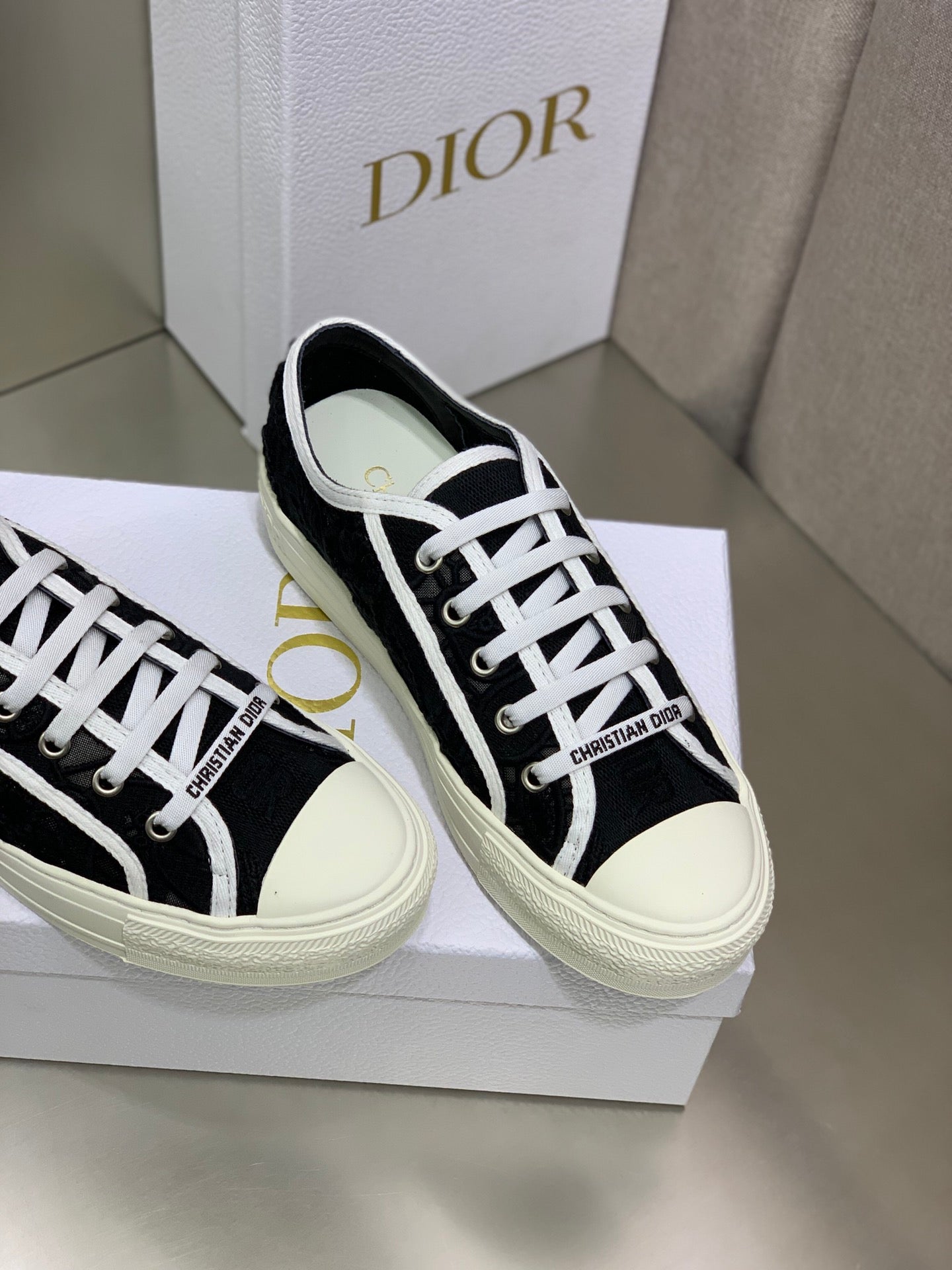 CD 26s Walk'n'Dior Sneaker Black Cotton 966660