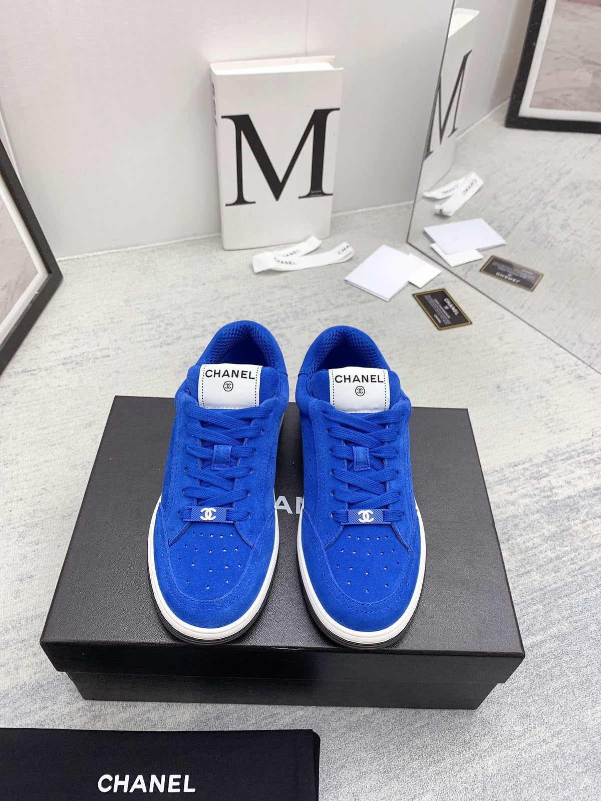 CC 26s Low Top Sneakers Royal Blue Suede Leather 160060