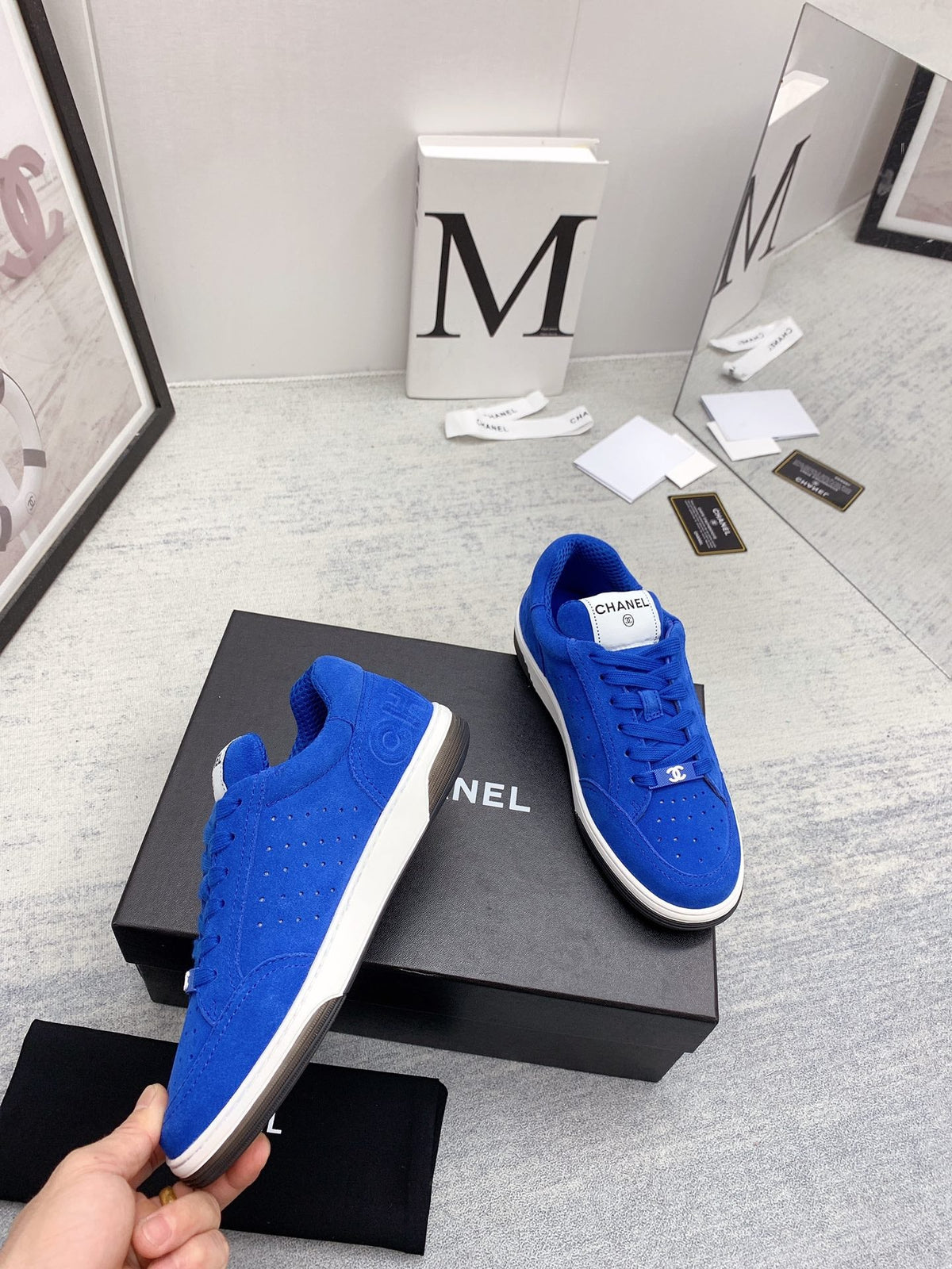 CC 26s Low Top Sneakers Royal Blue Suede Leather 160060