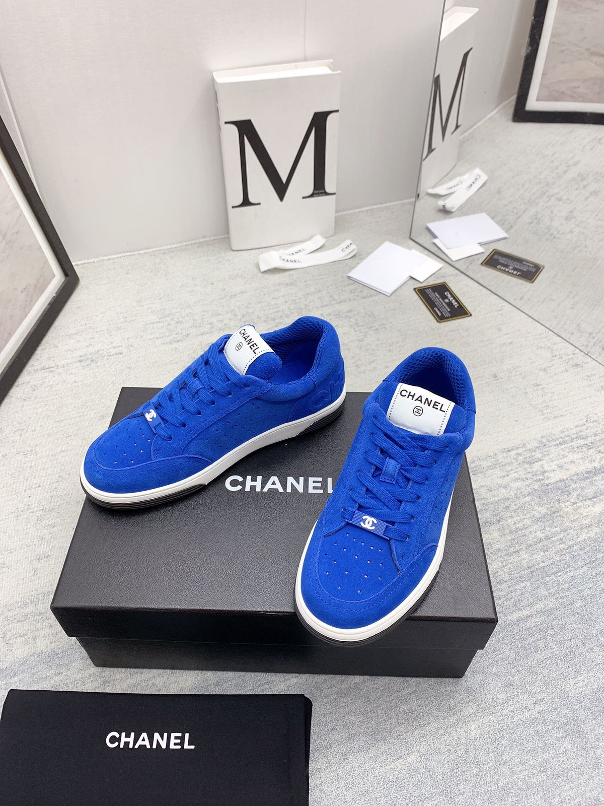 CC 26s Low Top Sneakers Royal Blue Suede Leather 160060