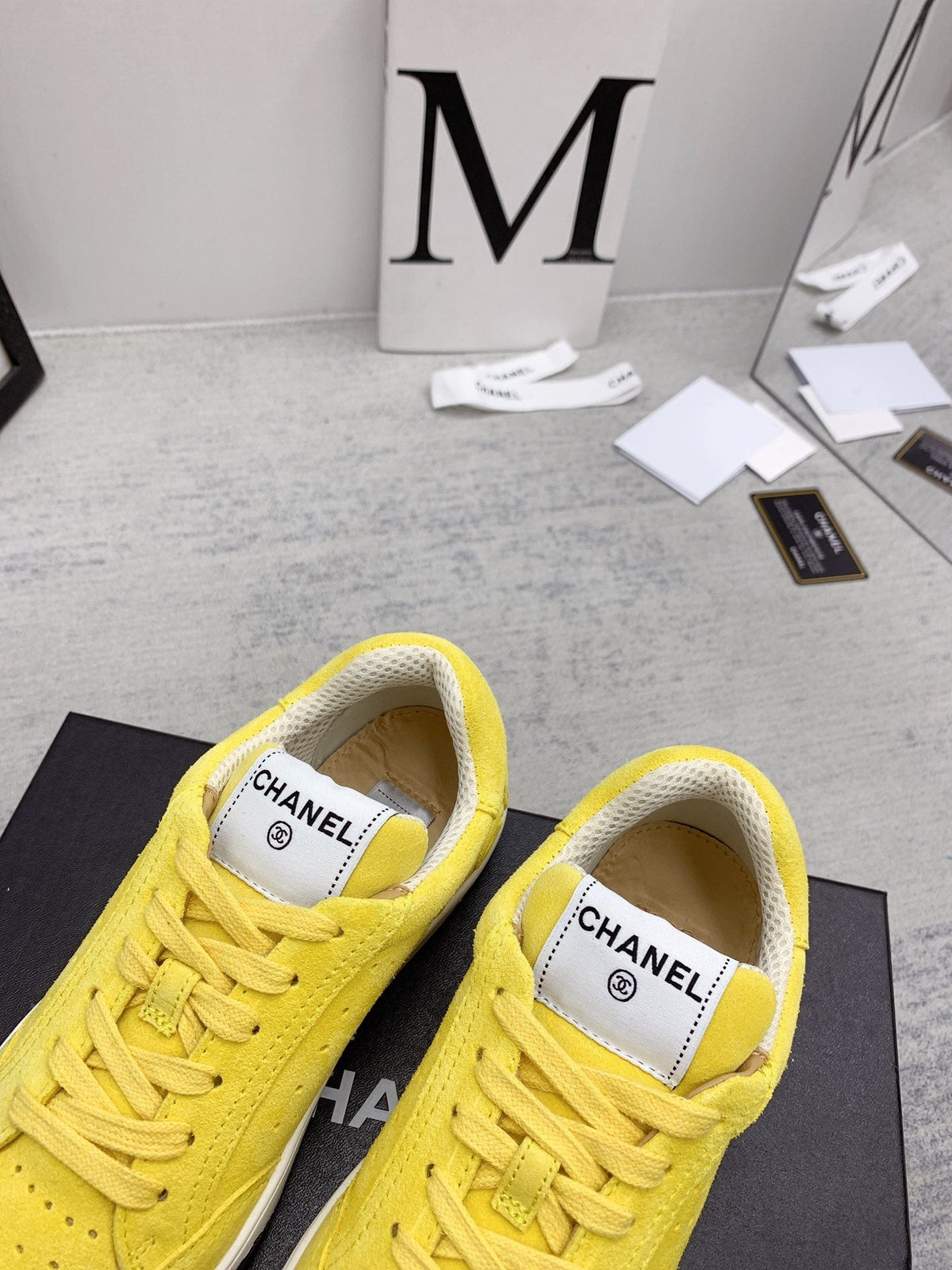 CC 26s Low Top Sneakers Yellow Suede Leather 160063
